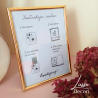 Instrukcja do Instax w złotej ramce na przyjęcie weselne.