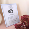 Personalizowana biała instrukcja do aparatu Instax tabliczka ślubna plexi imiona data wesele