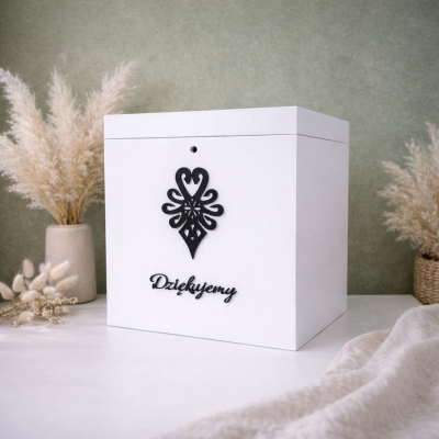 Pudełko na koperty w stylu góralskim na przyjęcie ślubne