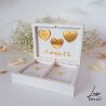 Romantyczne pudełko na obrączki w stylu glamour i poduszkami