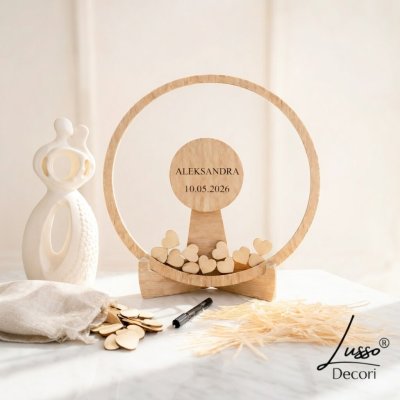 Księga z wrzucanymi sercami w stylu boho