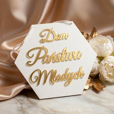 Tabliczka do dekoracji domu państwa młodych w dniu ślubu