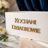 Drewniana skrzynka na podziękowanie dla dziadków z napisem