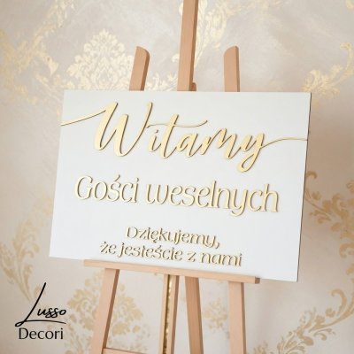 Tablica powitalna na przyjęcie weselne w stylu boho