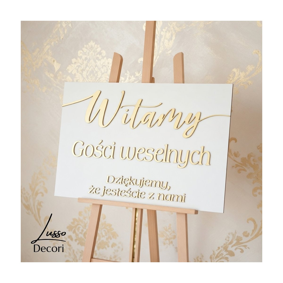 Tablica powitalna na przyjęcie weselne w stylu boho