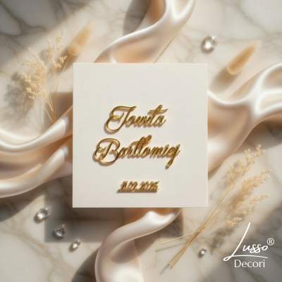 Drewniane pudełko pamiątkowe na pieniądze na ślub w stylu glamour