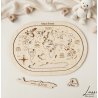 Drewniana układanka puzzle mapa świata dla dzieci Montessori
