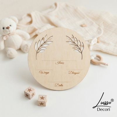 Drewniana metryczka dla...