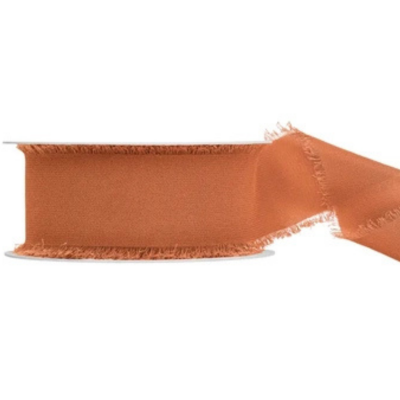 wstążka szyfonowa miedziana 4 cm x 10 m dekoracja przyjęcia ślub komunia chrzest