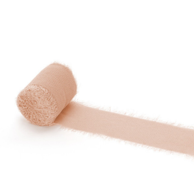 wstążka szyfonowa łososiowy róż 4 cm x 5 m dekoracja ślubna i przyjęcia