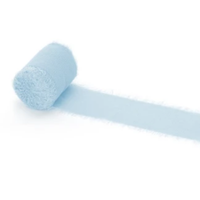 wstążka szyfonowa 4cm x 5m na dekorację do papateri ślubnej, komunijnej i na chrzest