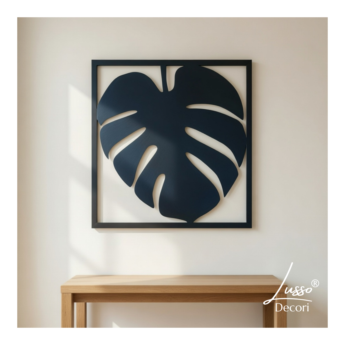 elegancki obraz ażurowy Monstera do salonu