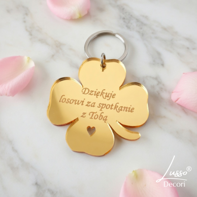 brelok do kluczy na walentynki lustrzany prezent dla ukochanej osoby