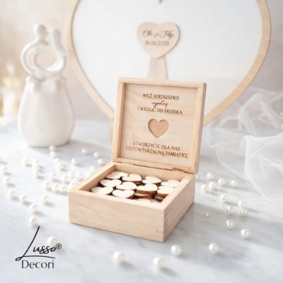 drewniana księga gości wesele z plexi i personalizacją