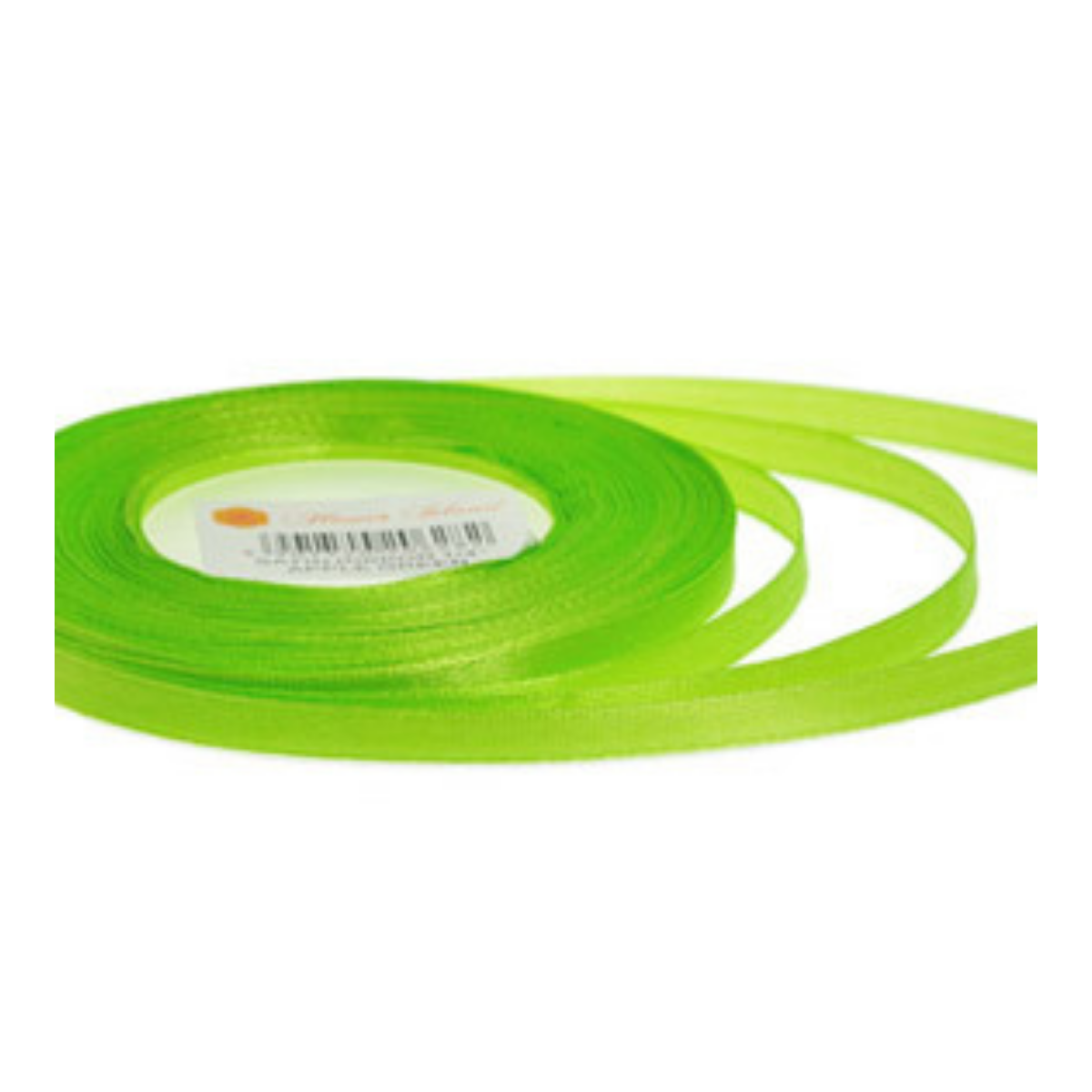 Wstążka satynowa 0,6cm x 32 m gładka w kolorze Apple Green