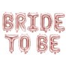 Girlanda balonowa Bride to Be w metalizowanym różowym złocie na wieczór panieński