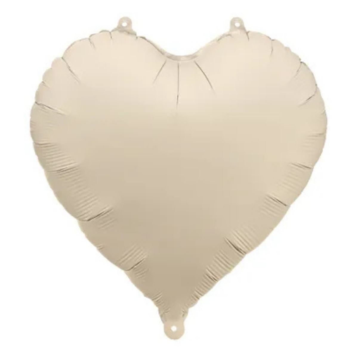 Jasnobeżowy balon foliowy w kształcie serca 45 cm