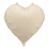 Jasnobeżowy balon foliowy w kształcie serca 45 cm