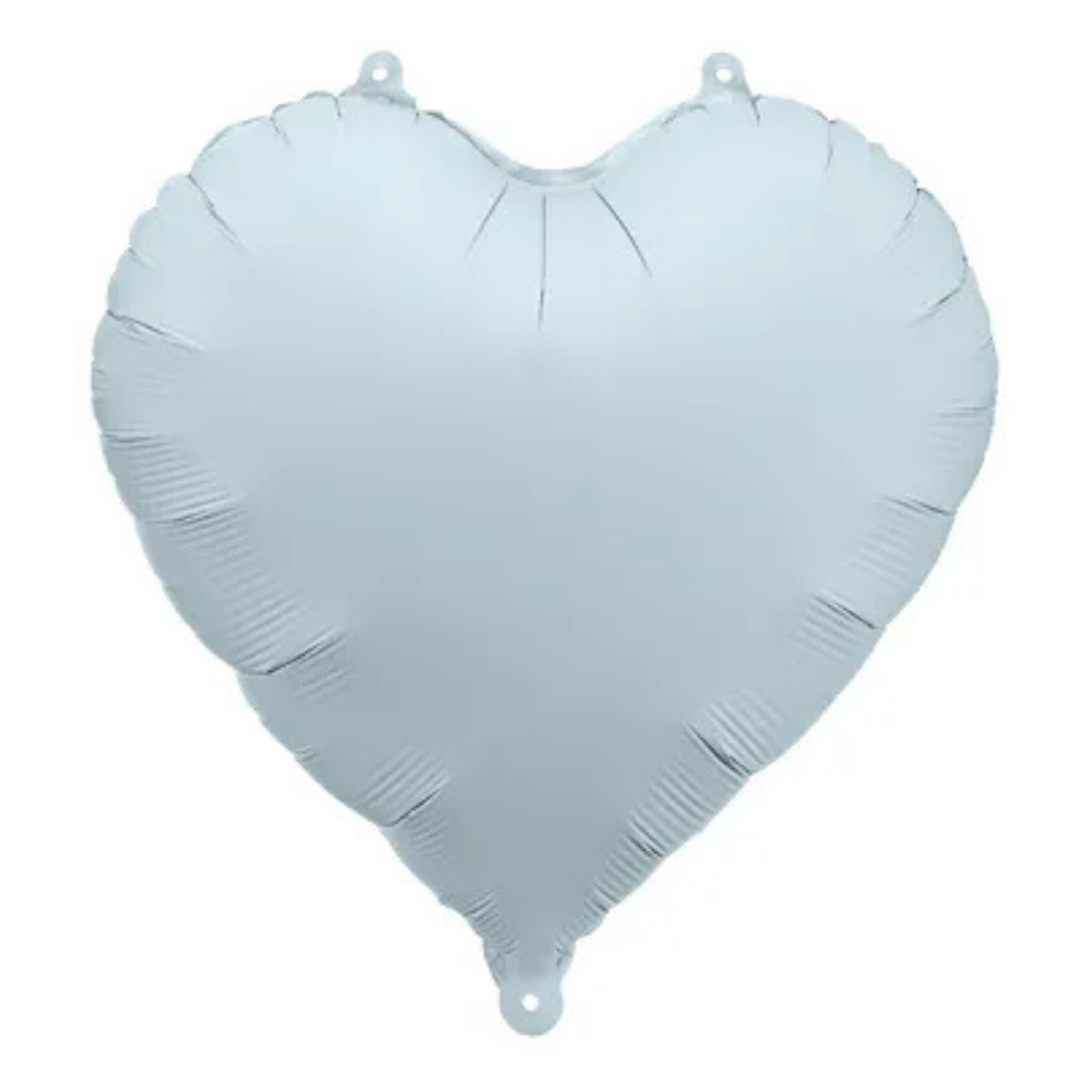 Niebieski balon foliowy matowy w kształcie serca 45 cm