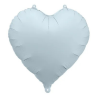Niebieski balon foliowy matowy w kształcie serca 45 cm