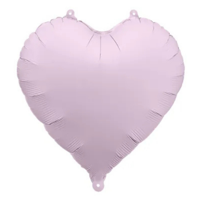 Fioletowy matowy balon foliowy w kształcie serca 45 cm