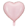 Jasnoróżowy balon foliowy w kształcie serca 45 cm