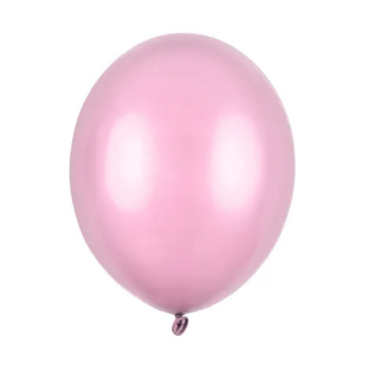 różowe balony lateksowe metaliczne 12 cm