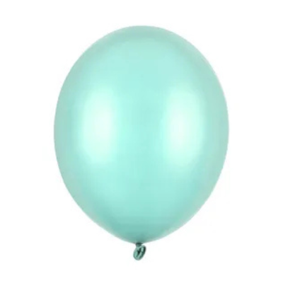 Balony lateksowe metaliczna mięta 12 cm – opakowanie 100 sztuk