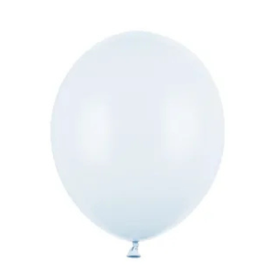 Balony w kolorze mglistego błękitu do dekoracji baby shower i chrzcin