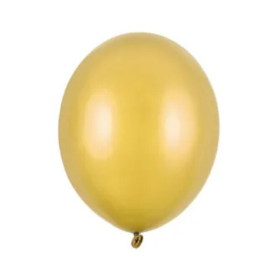 Złote balony lateksowe Metallic Gold na przyjęcia andrzejkowe, sylwestrowe lub studniówkę