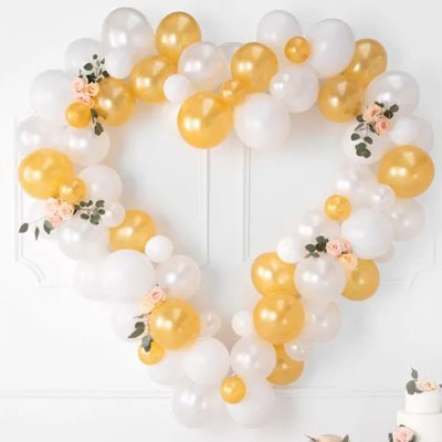 Girlanda balonowa z metalicznymi balonami w kolorze złotym w rozmiarze 12cm