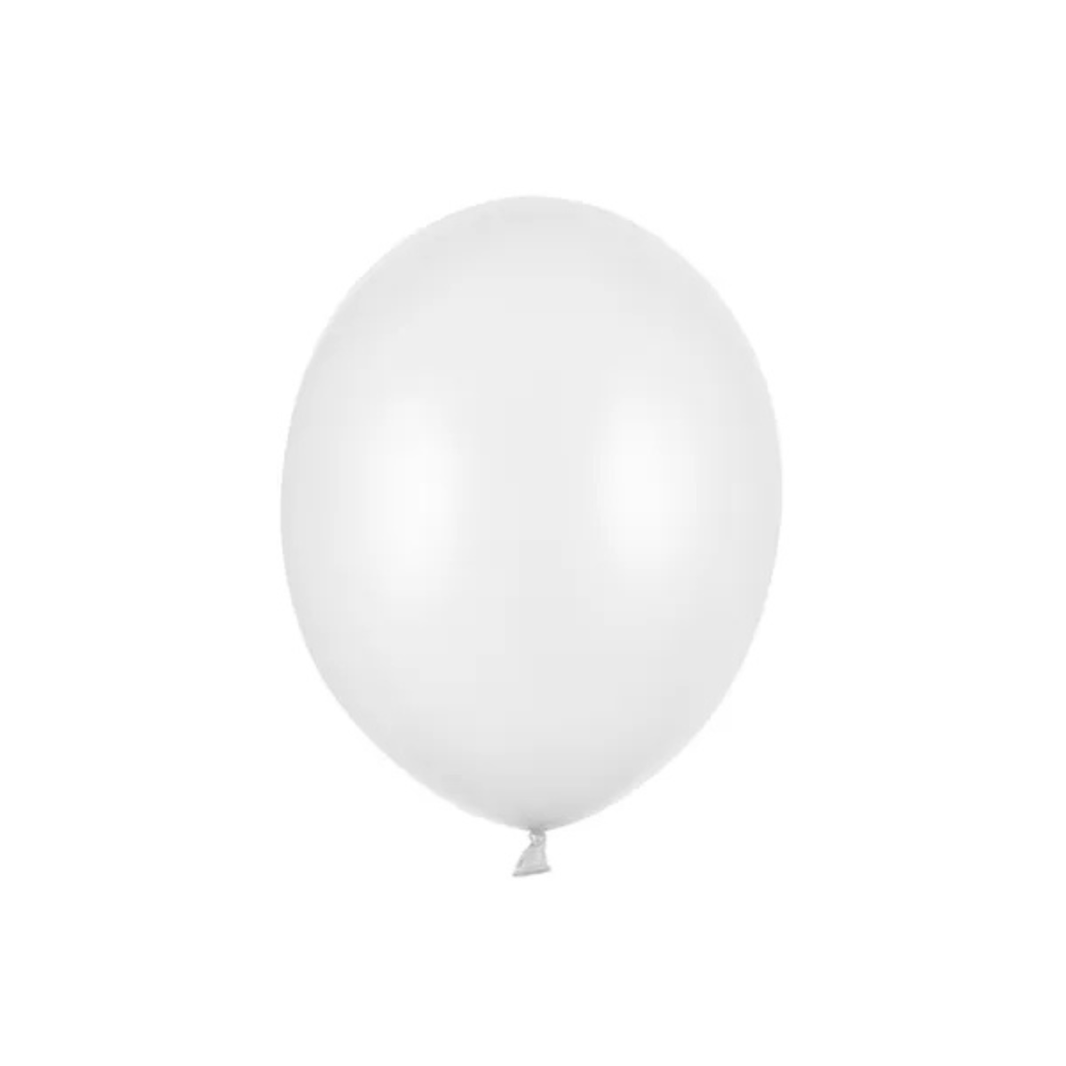 Białe balony metaliczne Metallic Pure White 30 cm – zestaw 50 sztuk do girland balonowych i dekoracji weselnych
