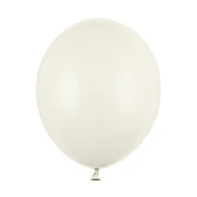 Kremowe balony pastelowe Pastel Light Cream 30 cm – 50 sztuk do girland balonowych i dekoracji weselnych